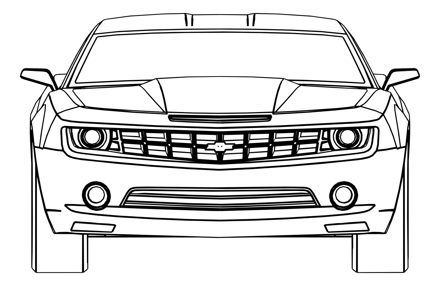 Шевроле камаро Chevrolet Camaro №3134. Раскраски машины по маркам. Шевроле Камаро Chevrolet Camaro.