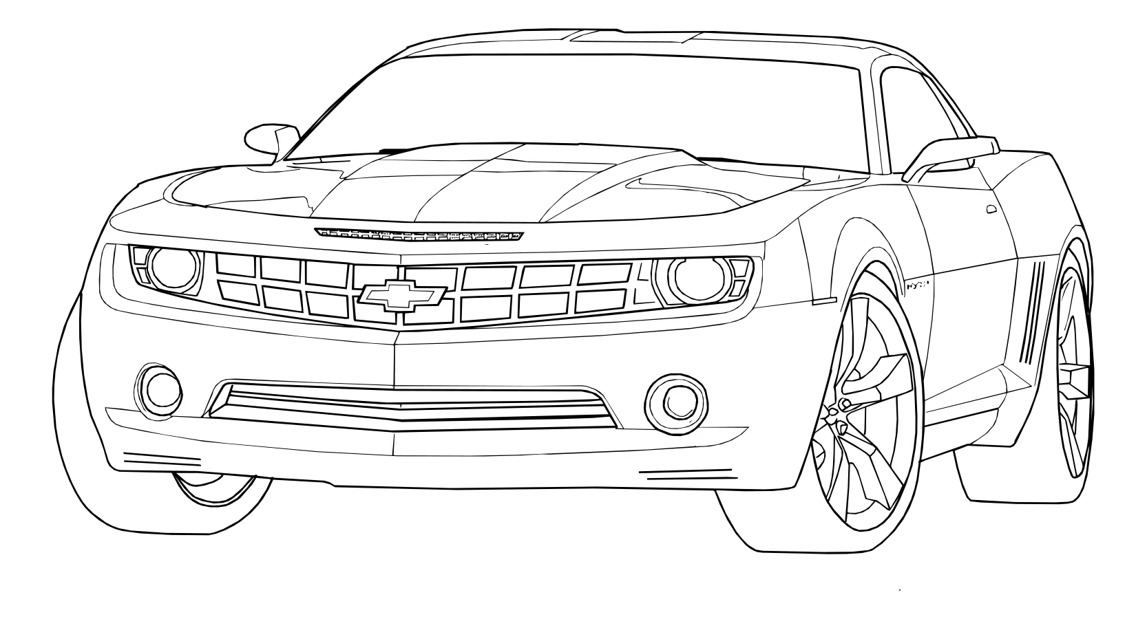 Шевроле камаро Chevrolet Camaro №3135. Раскраски машины по маркам. Шевроле Камаро Chevrolet Camaro.