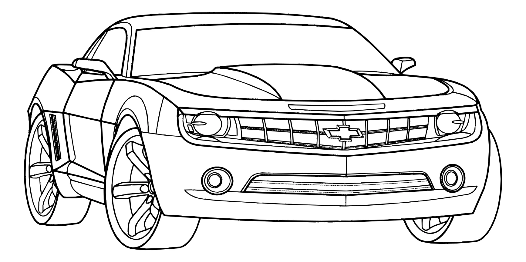 Шевроле камаро Chevrolet Camaro №3138. Раскраски машины по маркам. Шевроле Камаро Chevrolet Camaro.