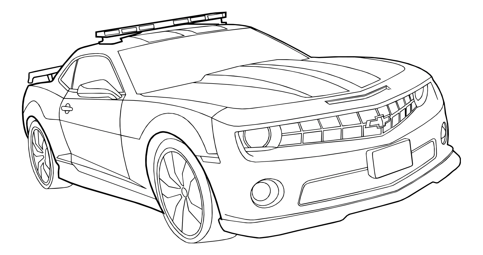 Шевроле камаро Chevrolet Camaro №3142. Раскраски машины по маркам. Шевроле Камаро Chevrolet Camaro.