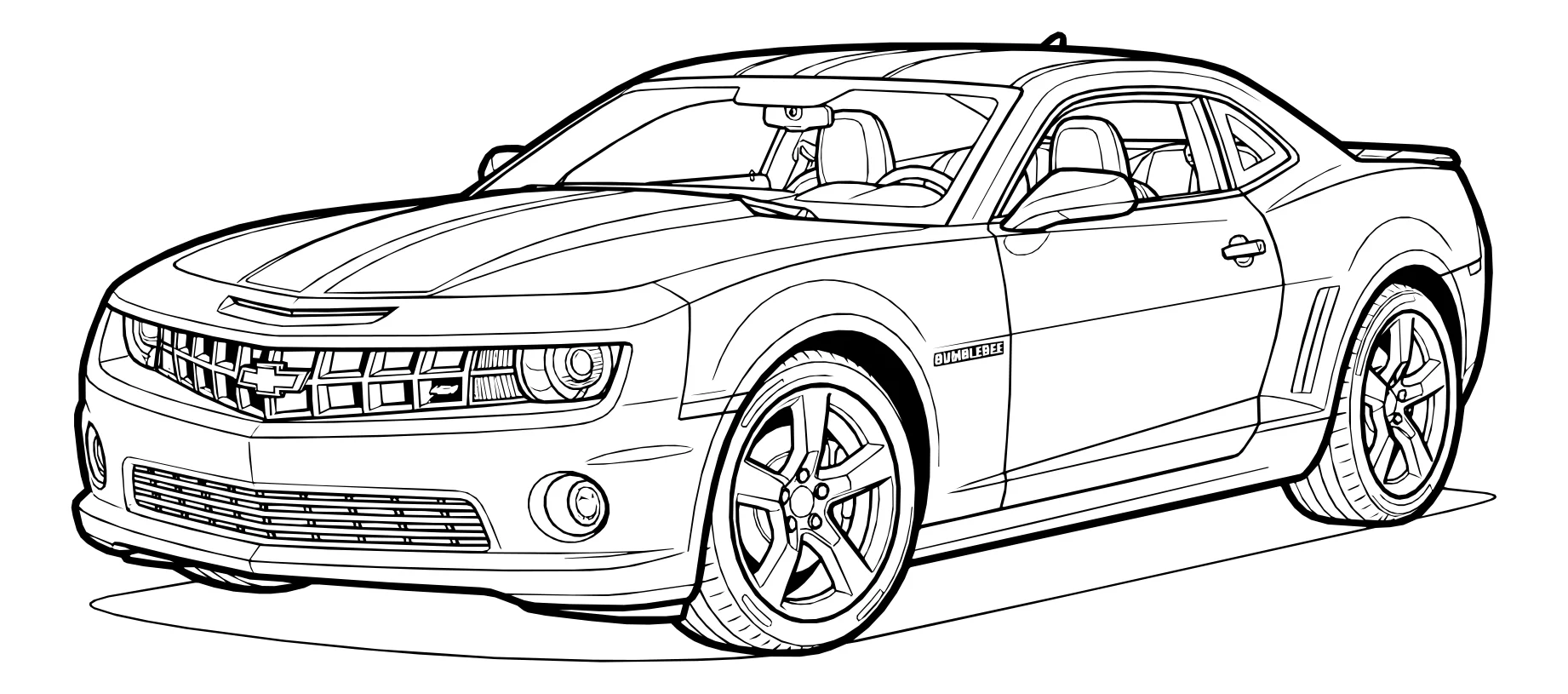 Шевроле Камаро №3161. Раскраски машины по маркам. Шевроле Камаро Chevrolet Camaro.