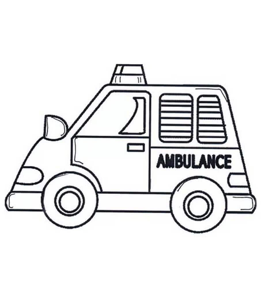 Скорая помощь ambulance №4456. Раскраски для мальчиков по категориям. Машины скорой помощи.