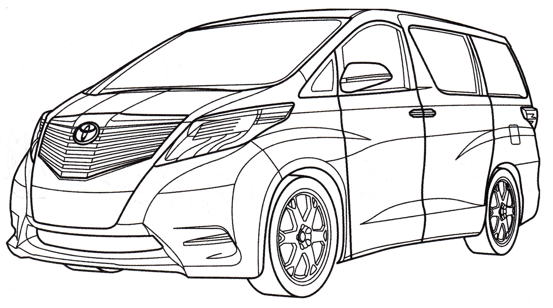 Toyota FT-MV №4196. Раскраски машины по маркам. Тойота (Toyota).