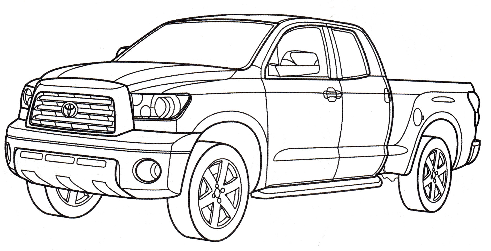 Toyota Tundra №4200. Раскраски машины по маркам. Тойота (Toyota).