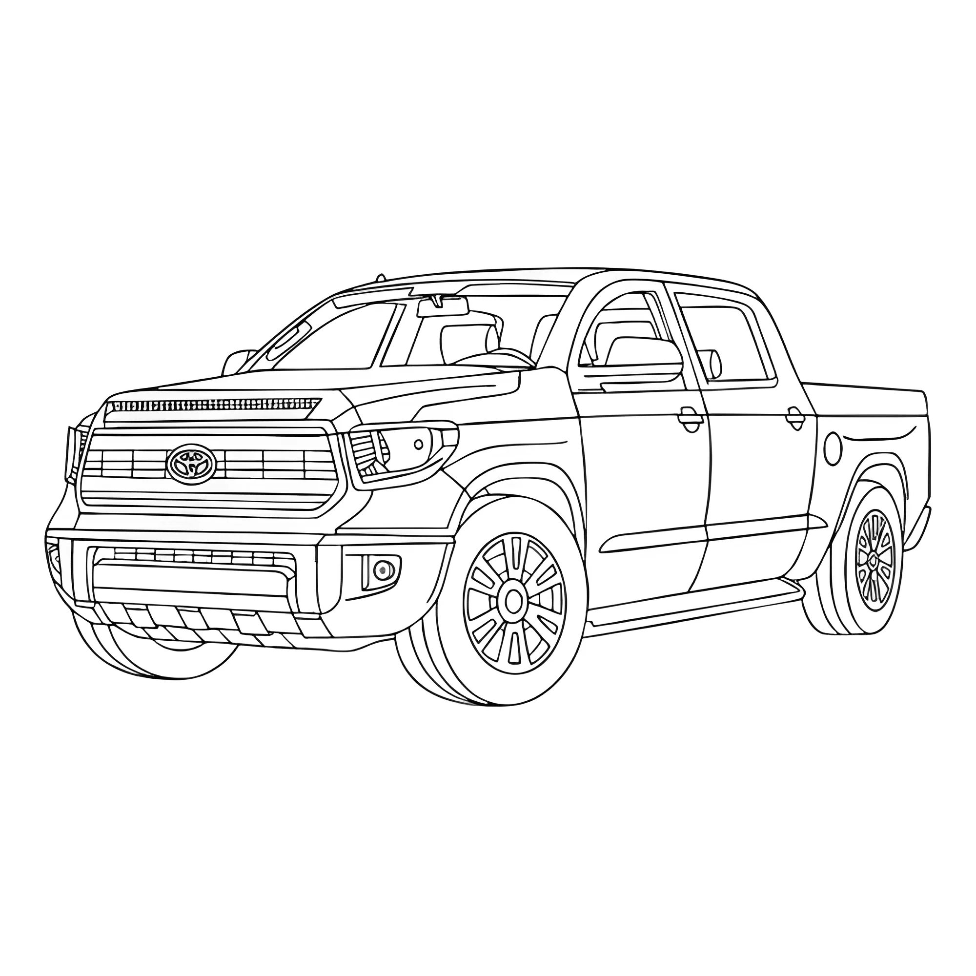 Пикап Тойота Тундра №4135. Раскраски машины по маркам. Тойота (Toyota).