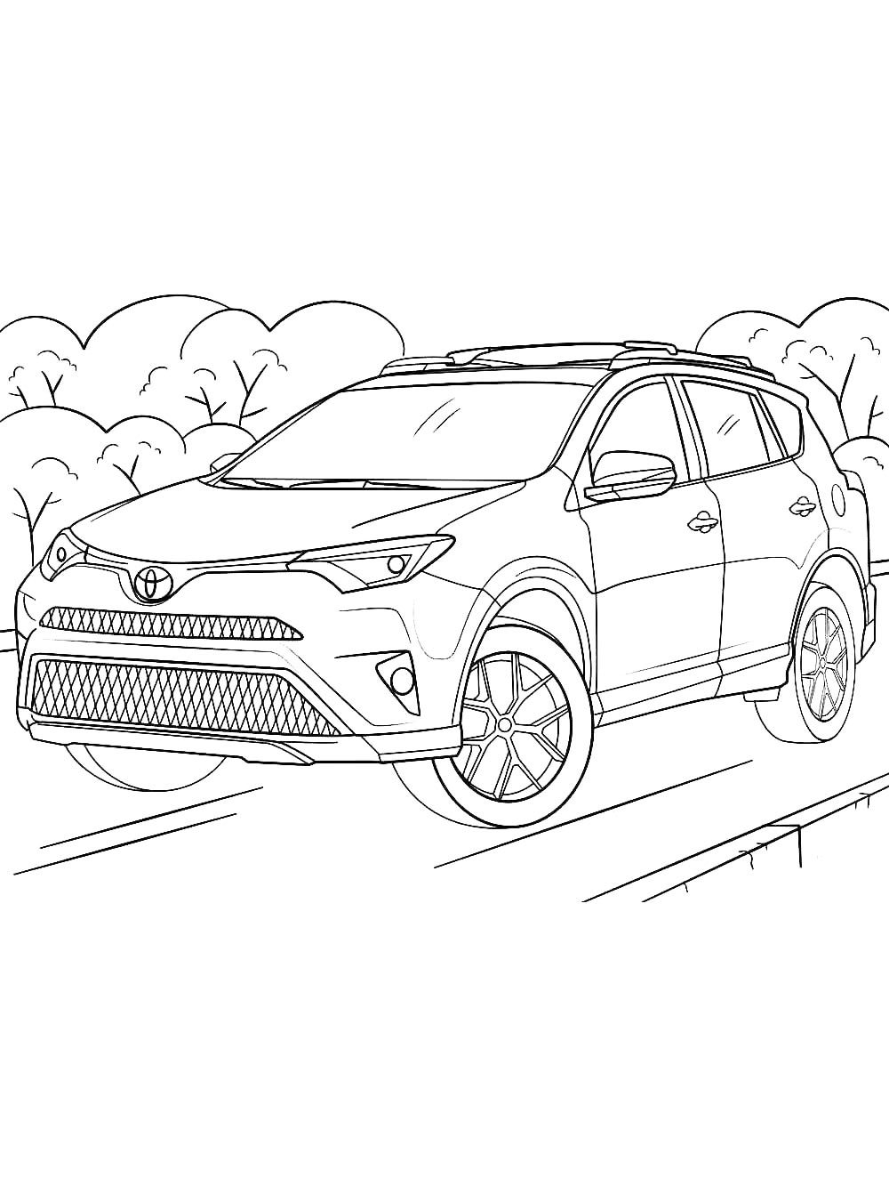Тойота №4177. Раскраски машины по маркам. Тойота (Toyota).