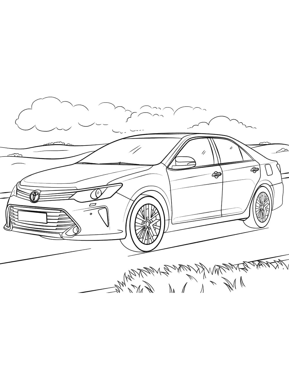 Тойота №4179. Раскраски машины по маркам. Тойота (Toyota).