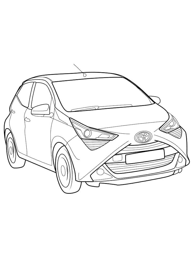 Тойота №4180. Раскраски машины по маркам. Тойота (Toyota).