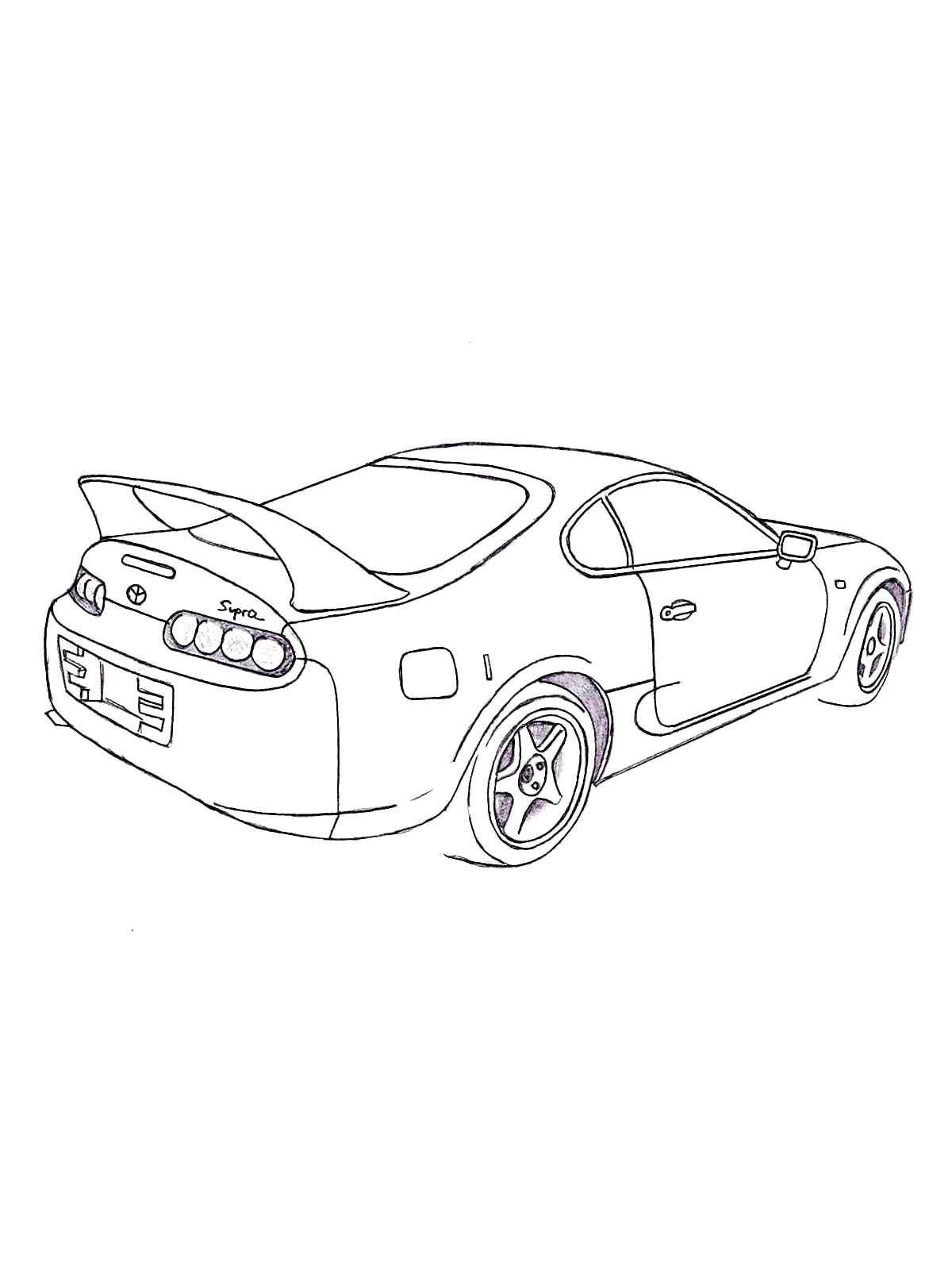 Раскраска №4181. Раскраски машины по маркам. Тойота (Toyota).