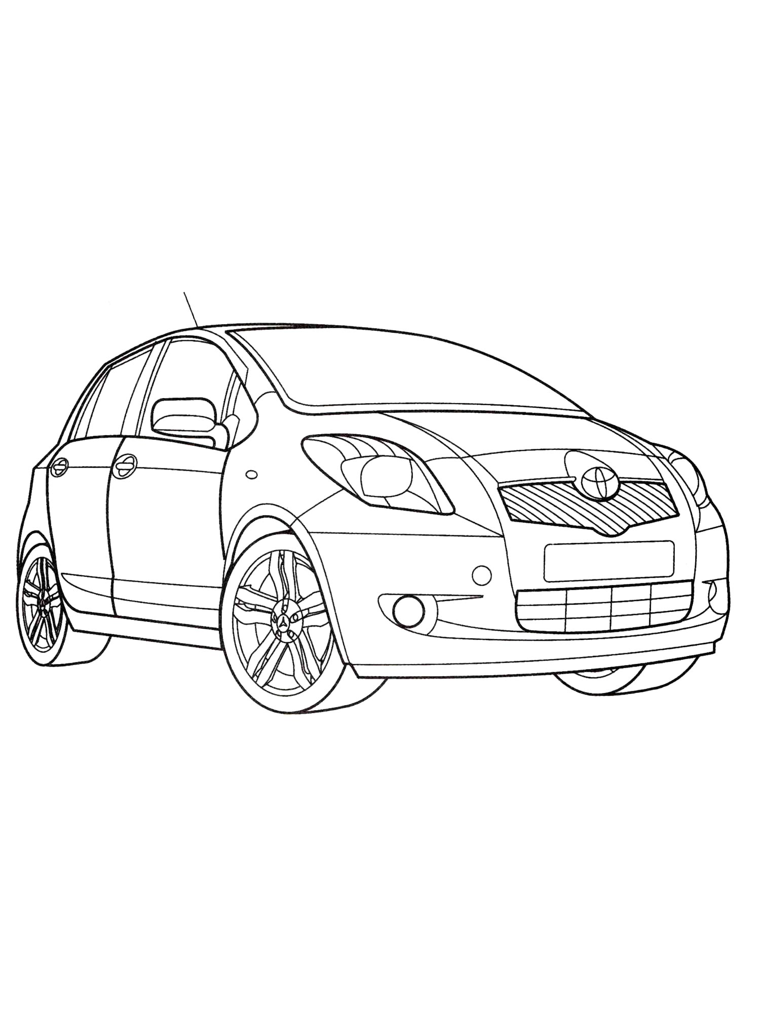 Тойота №4182. Раскраски машины по маркам. Тойота (Toyota).