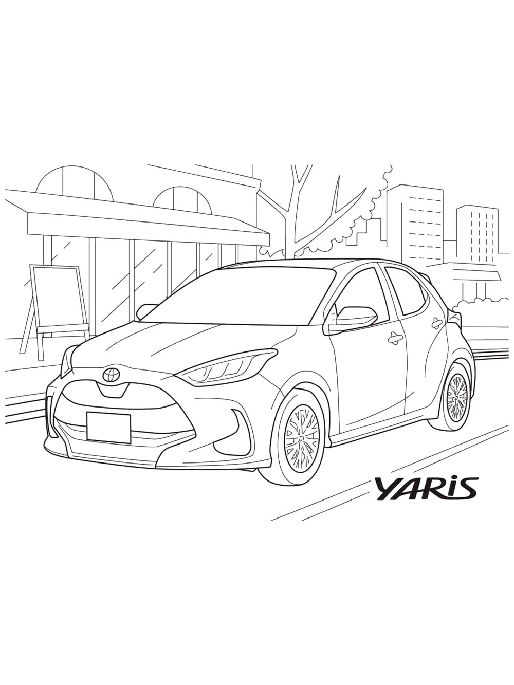 Тойота №4183. Раскраски машины по маркам. Тойота (Toyota).