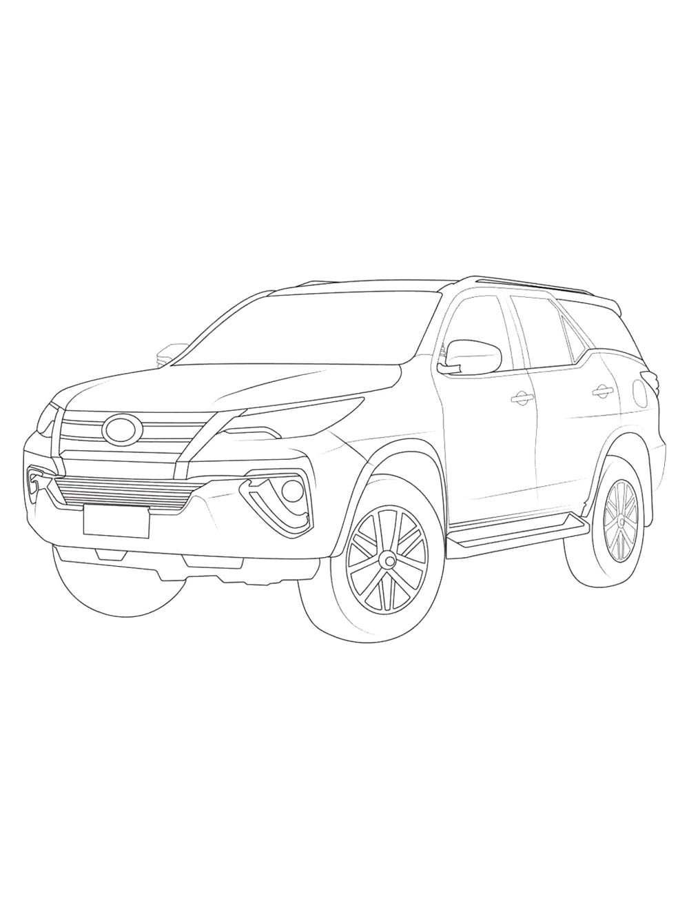 Раскраска №4184. Раскраски машины по маркам. Тойота (Toyota).