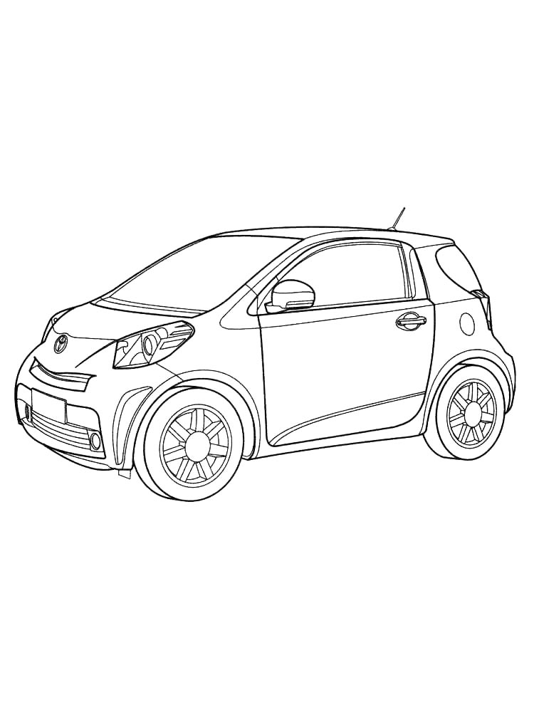 Раскраска №4171. Раскраски машины по маркам. Тойота (Toyota).