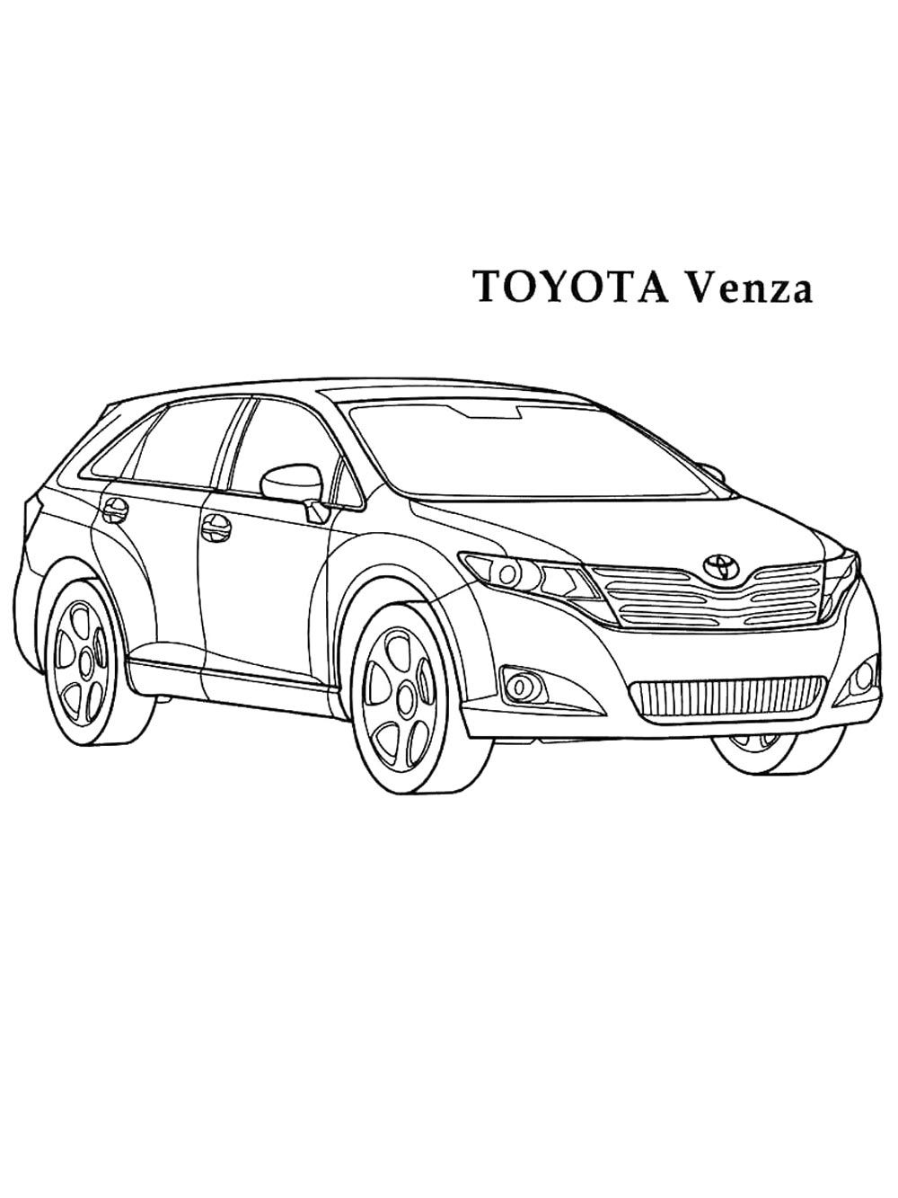 Раскраска №4173. Раскраски машины по маркам. Тойота (Toyota).