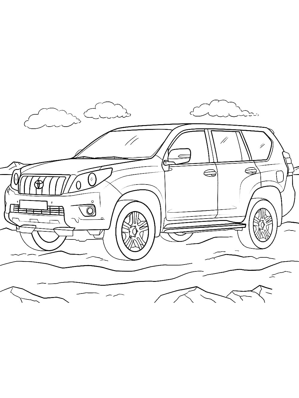 Тойота №4175. Раскраски машины по маркам. Тойота (Toyota).