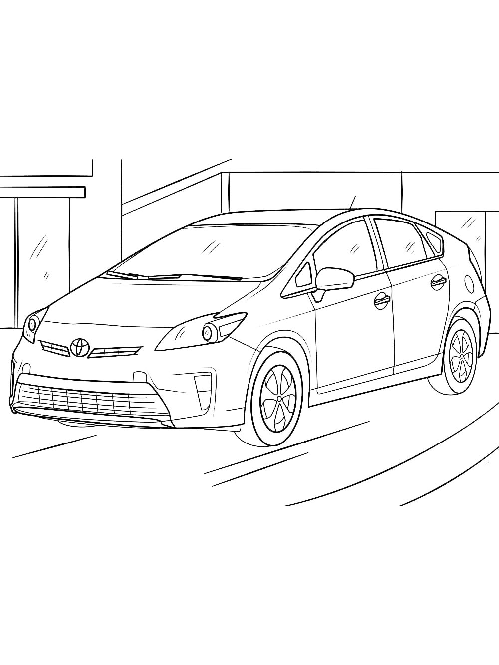 Тойота №4176. Раскраски машины по маркам. Тойота (Toyota).