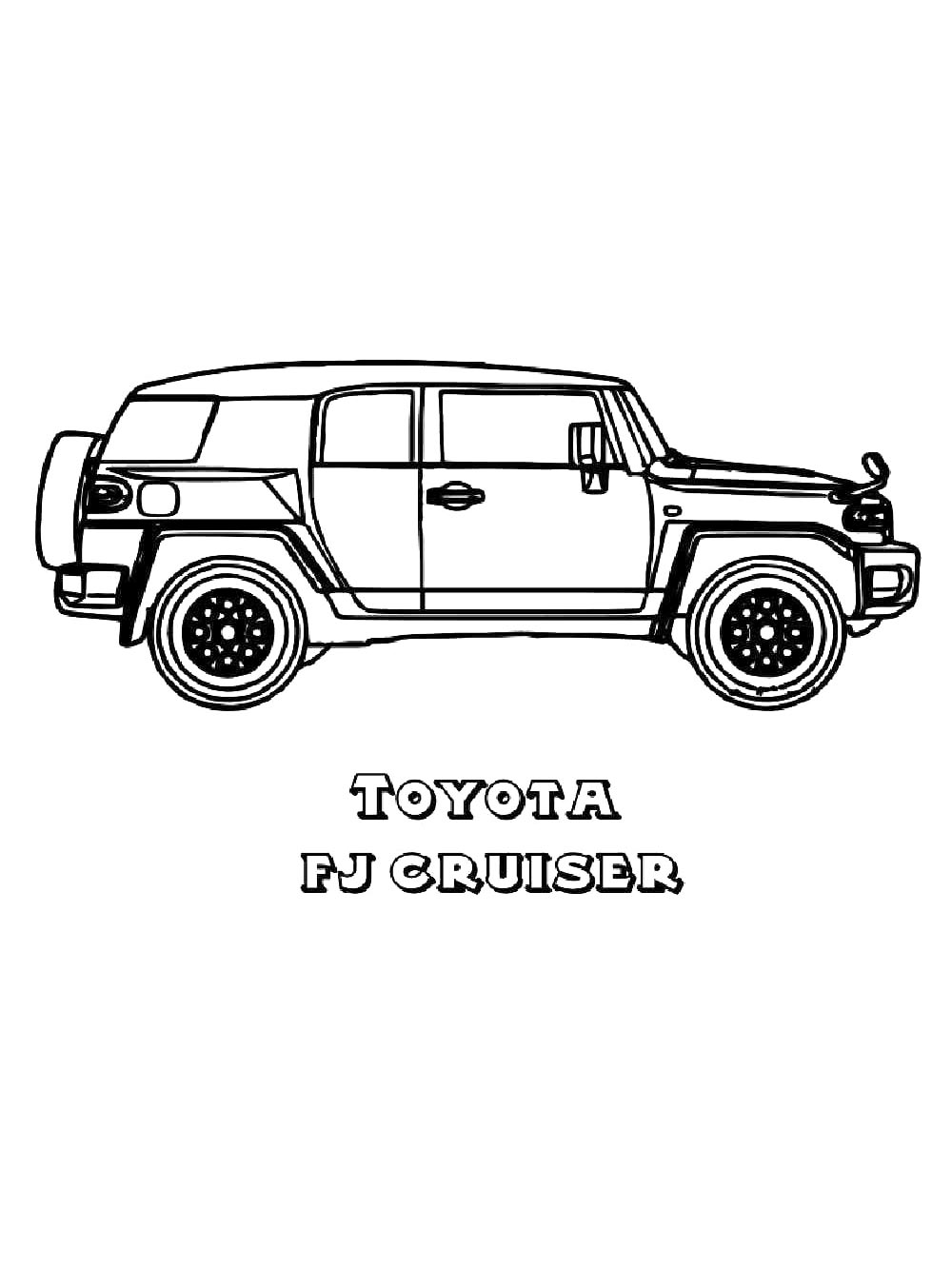 Toyota FJ Cruiser №4164. Раскраски машины по маркам. Тойота (Toyota).