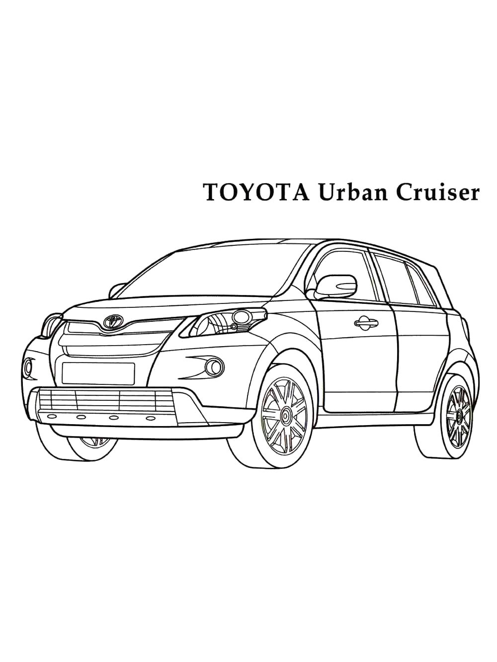 Toyota Urban Cruiser №4157. Раскраски машины по маркам. Тойота (Toyota).