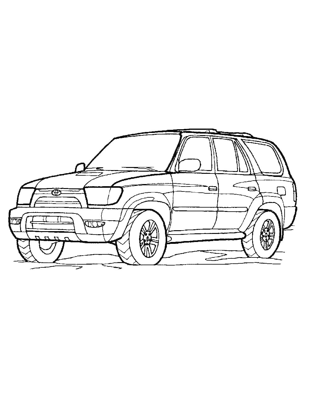 Toyota Land Cruiser Prado №4160. Раскраски машины по маркам. Тойота (Toyota).