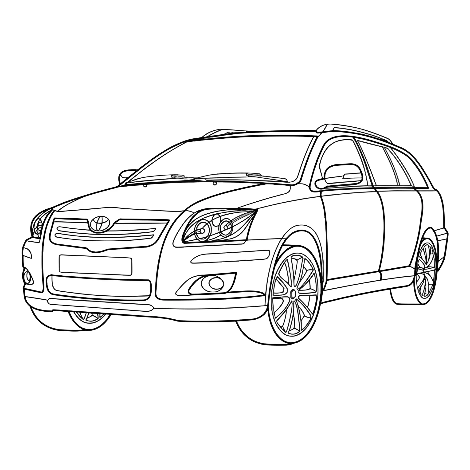 Тойота Авенсис №4146. Раскраски машины по маркам. Тойота (Toyota).