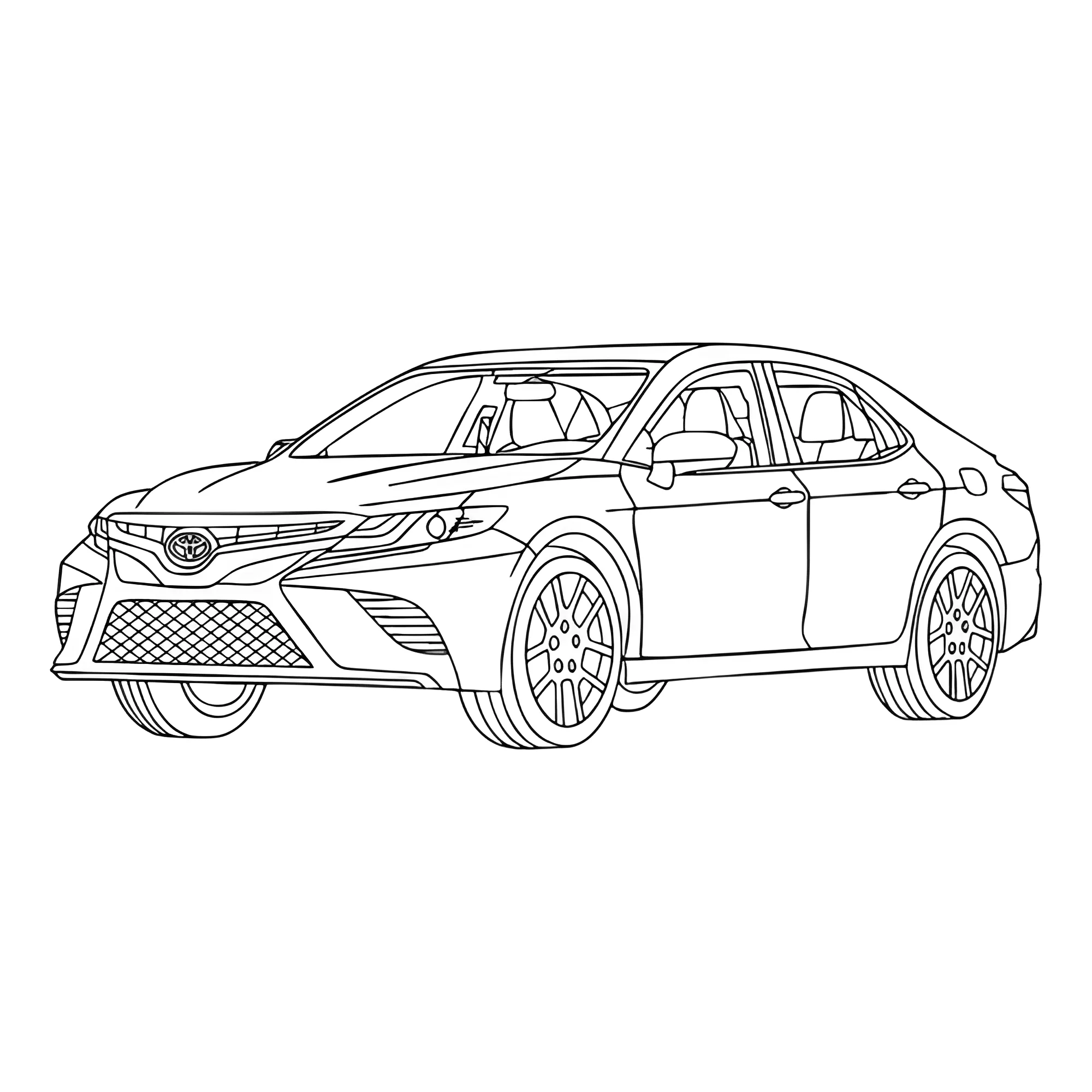 Тойота Camry №4134. Раскраски машины по маркам. Тойота (Toyota).