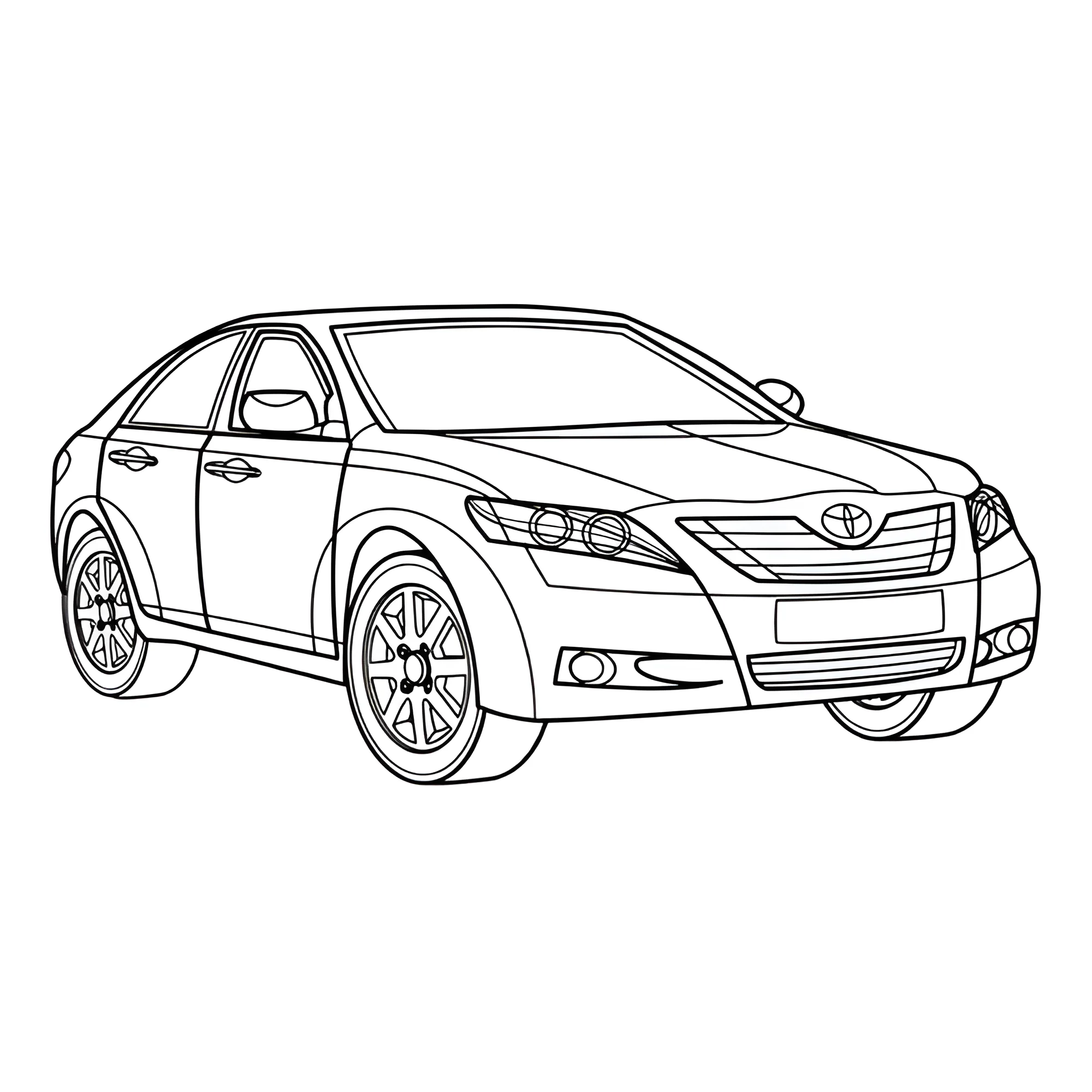 Тойота Камри №4132. Раскраски машины по маркам. Тойота (Toyota).
