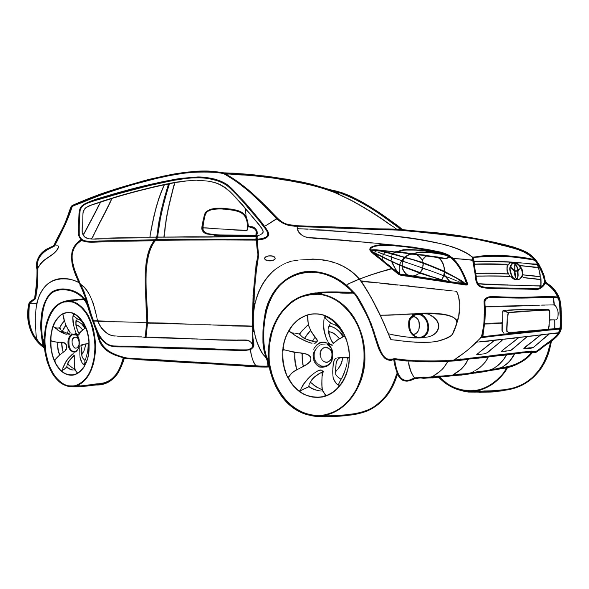 Тойота РАВ-4 №4145. Раскраски машины по маркам. Тойота (Toyota).