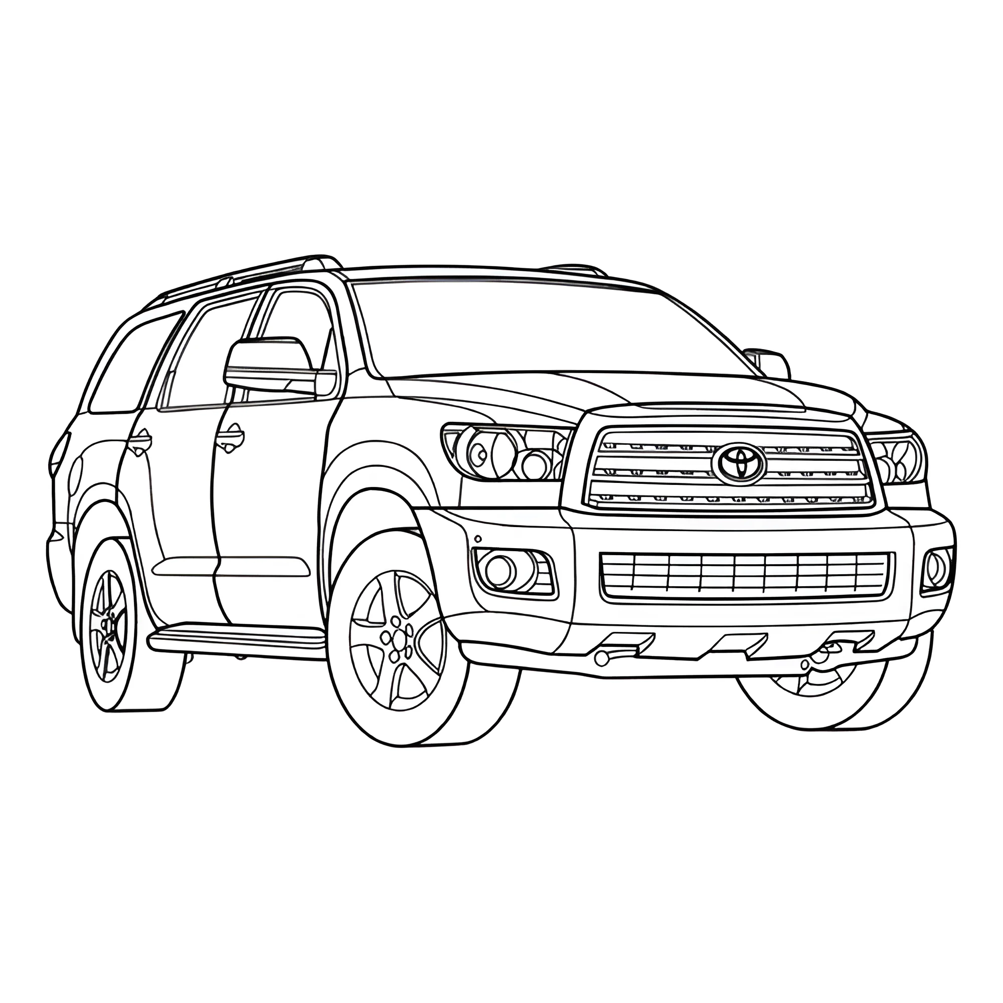 Тойота Секвойя №4138. Раскраски машины по маркам. Тойота (Toyota).