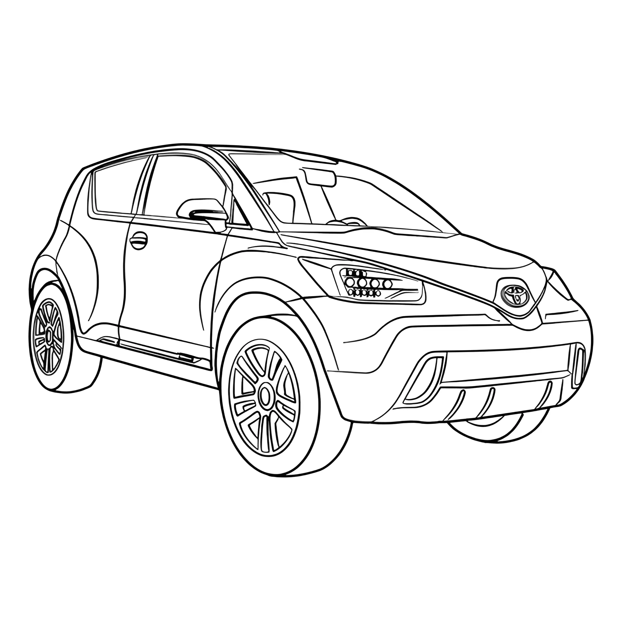 Тойота Урбан Крузер №4149. Раскраски машины по маркам. Тойота (Toyota).