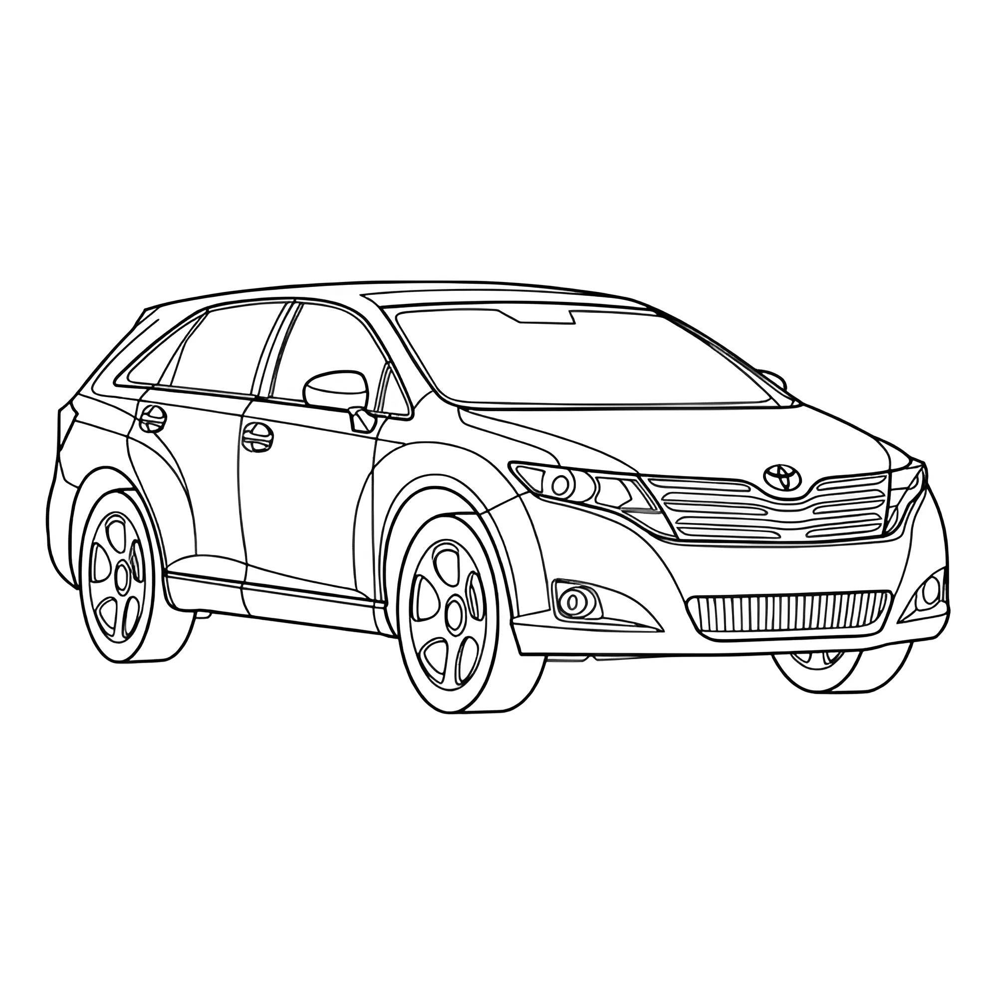 Тойота Венза №4151. Раскраски машины по маркам. Тойота (Toyota).
