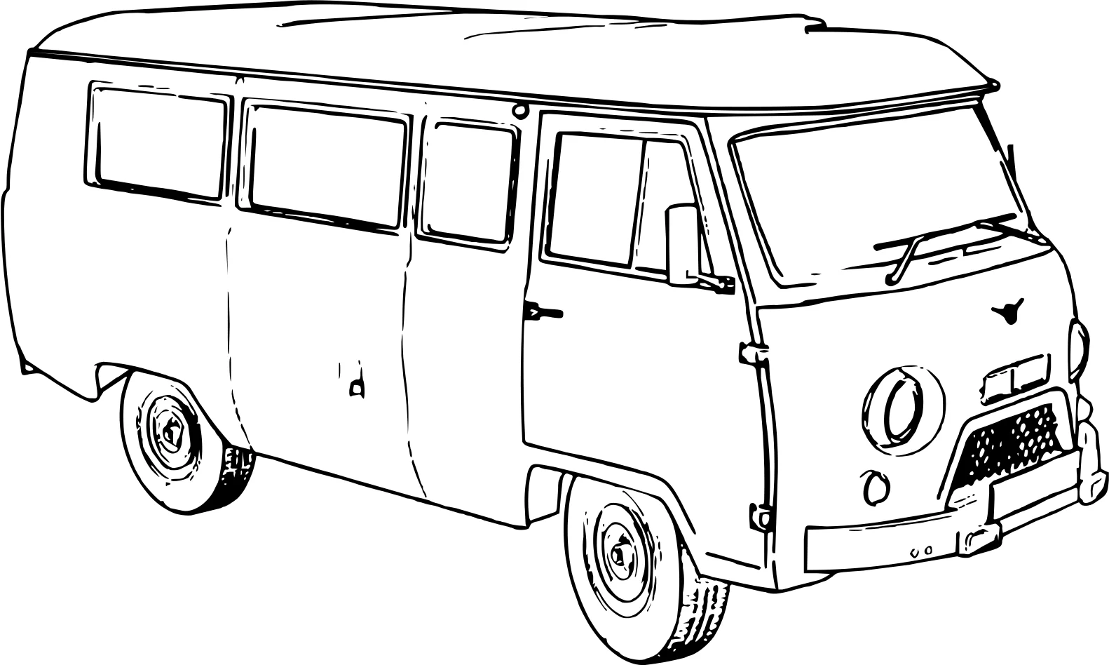 УАЗ 452 "Буханка" раскраска №3586. Раскраски машины по маркам. УАЗ.