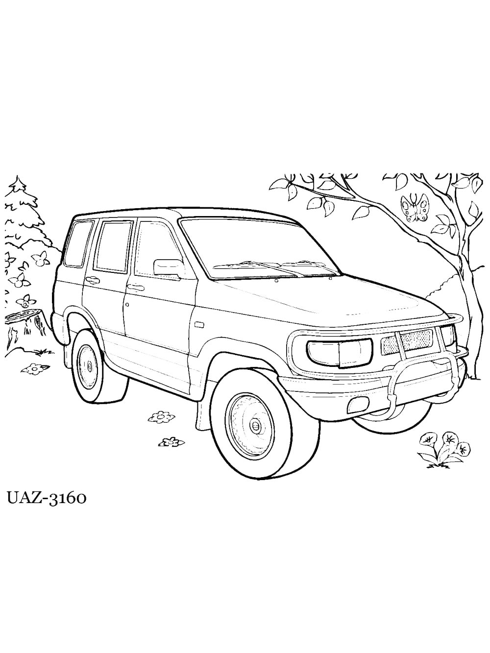 УАЗ-3160 №3531. Раскраски машины по маркам. УАЗ.