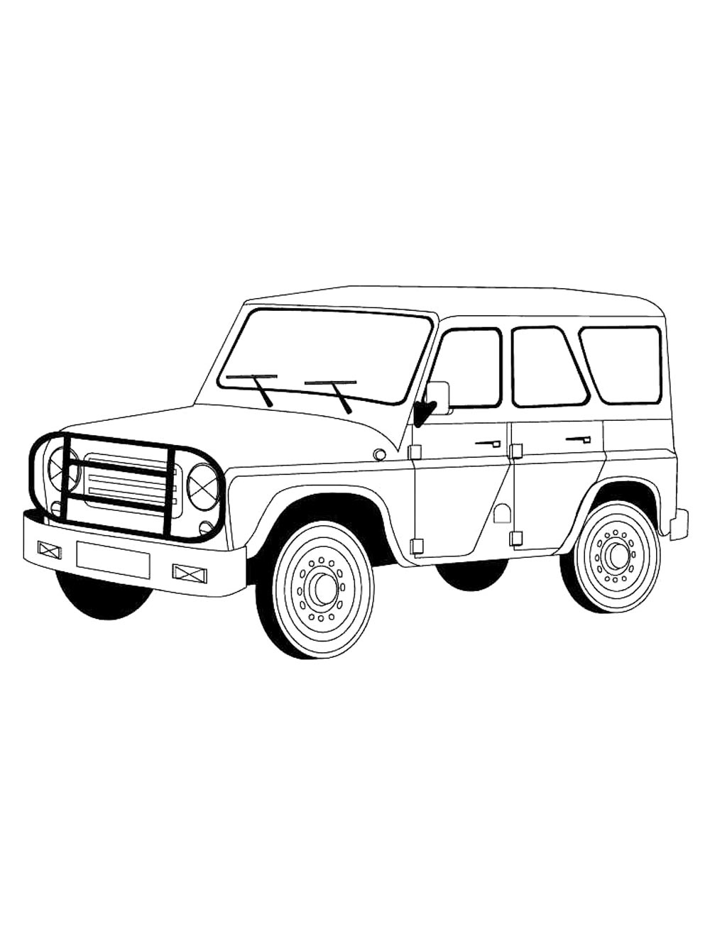 УАЗ - 31514 №3522. Раскраски машины по маркам. УАЗ.