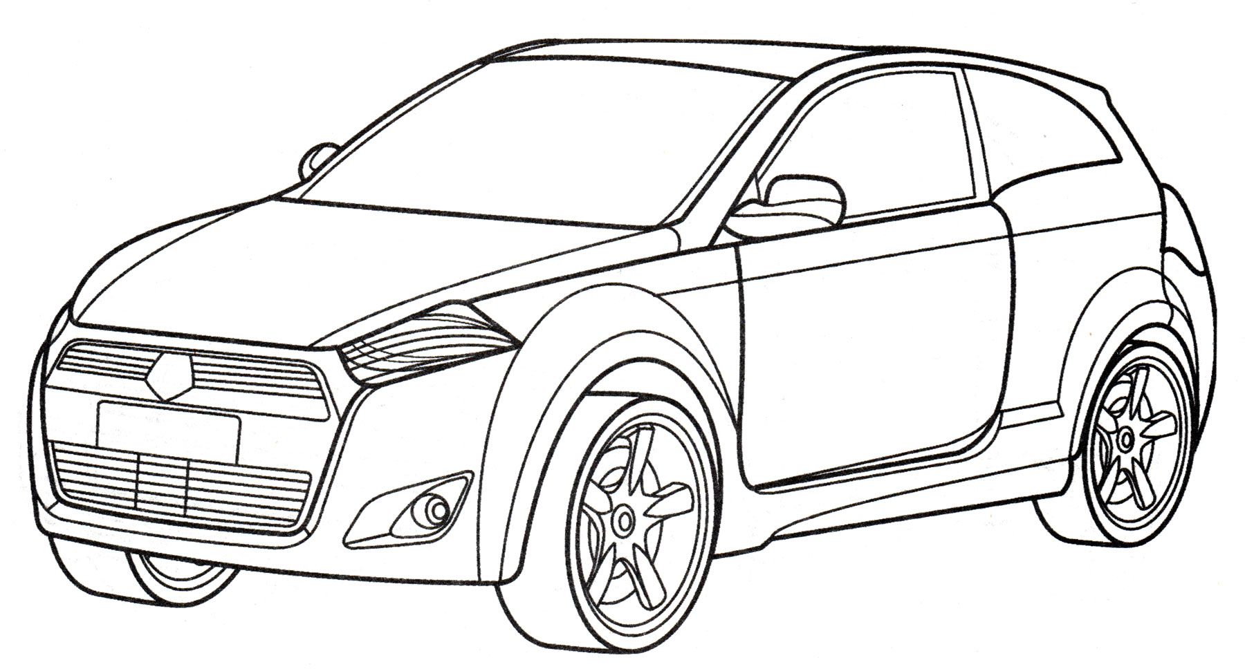 Лада C Concept №3508. Раскраски машины по маркам. ВАЗ.