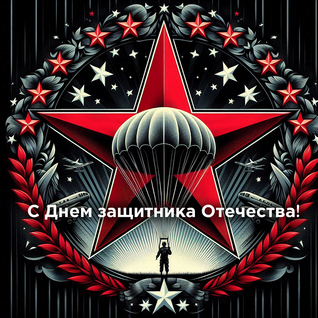 Открытка на 23 Февраля №2419. Открытки. Готовые открытки на 23 февраля.