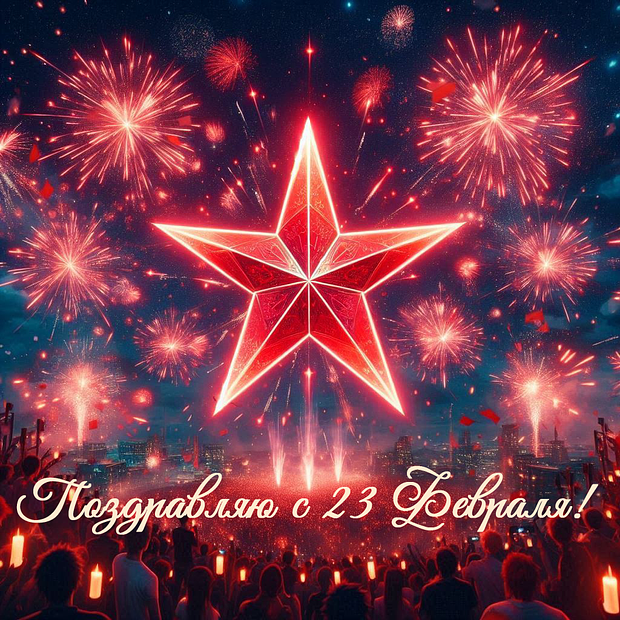 Открытка с поздравлением на 23 Февраля №2426. Открытки. Готовые открытки на 23 февраля.