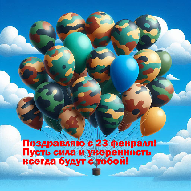 Открытка солдату СВО на 23 Февраля №2434. Открытки. Готовые открытки на 23 февраля.
