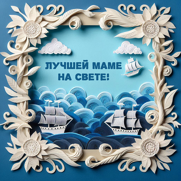 Красивая картинка на День матери №2404. Открытки. Готовые открытки на день матери.