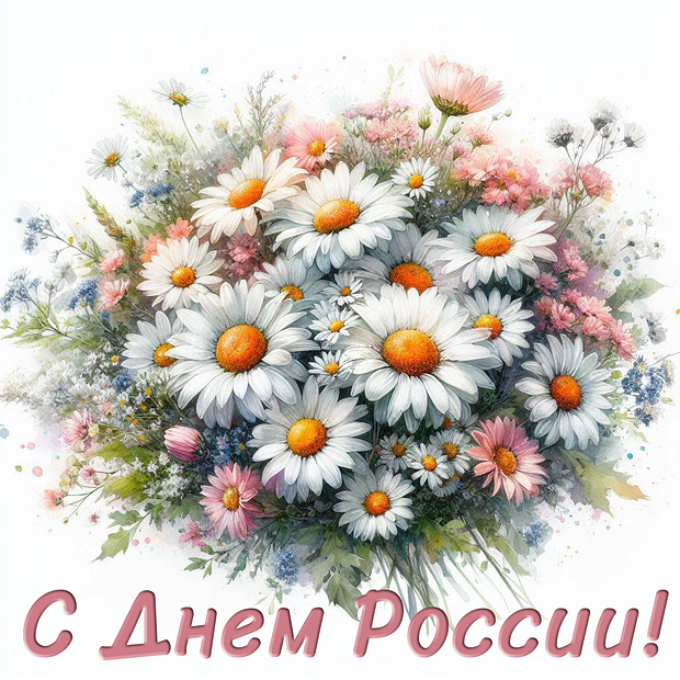 Красивая открытка на День России №2397. Открытки. Готовые открытки на день России.