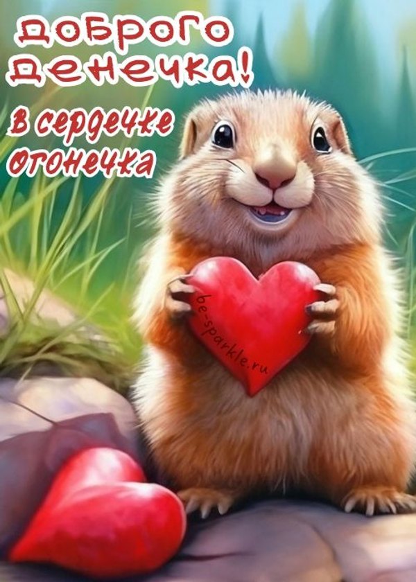 Доброго денечка. В сердечке огонёчка. Открытки Хорошего дня №1262. Открытки. Готовые открытки хорошего дня.