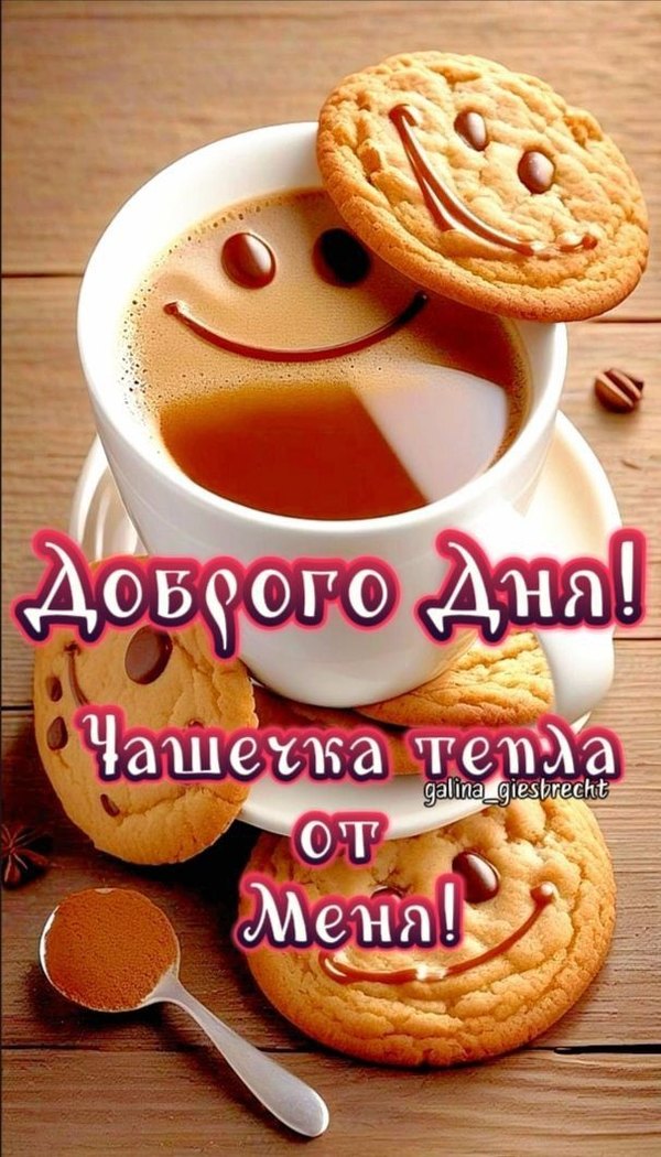 Доброго дня. Чашечка тепла от меня. Открытки Хорошего дня №1183. Открытки. Готовые открытки хорошего дня.