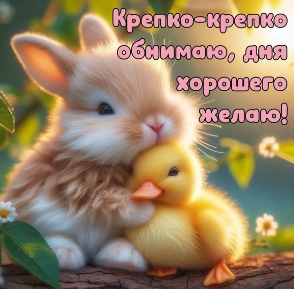 Крепко обнимаю, дня хорошего желаю. Открытки Хорошего дня №1215. Открытки. Готовые открытки хорошего дня.