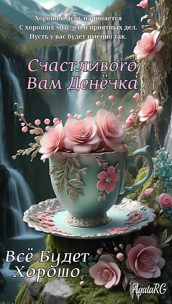 Счастливого вам денечка. Всё будет хорошо. Открытки Хорошего дня №1170. Открытки. Готовые открытки хорошего дня.
