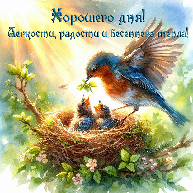 Картинка с душевным пожеланием хорошего дня №2058. Открытки. Готовые открытки хорошего дня.