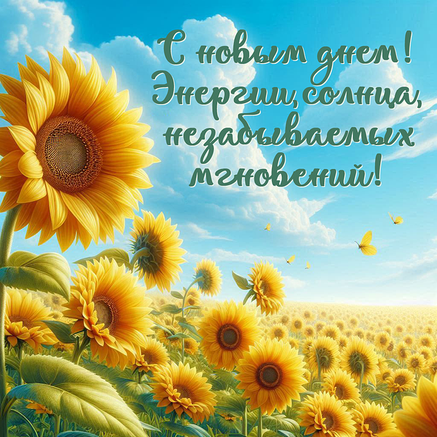 Красивая открытка с пожеланием хорошего дня №2042. Открытки. Готовые открытки хорошего дня.