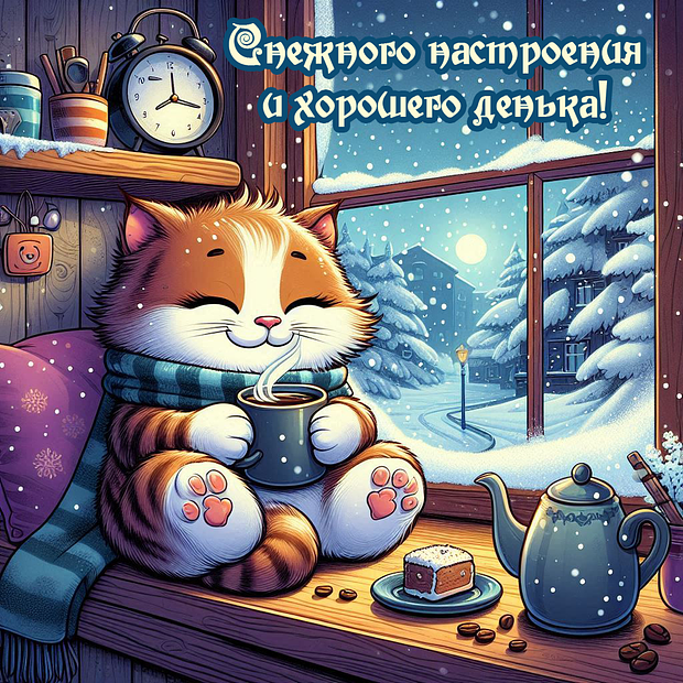 Оригинальная открытка, чтобы отправить утром №2050. Открытки. Готовые открытки хорошего дня.