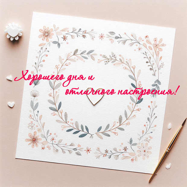 Оригинальная открытка, чтобы отправить утром №2077. Открытки. Готовые открытки хорошего дня.