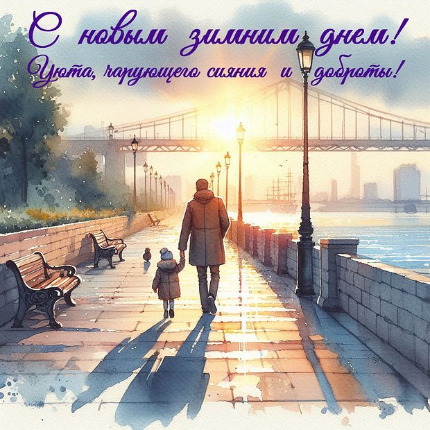 Открытка с душевными пожеланиями хорошего дня №2053. Открытки. Готовые открытки хорошего дня.
