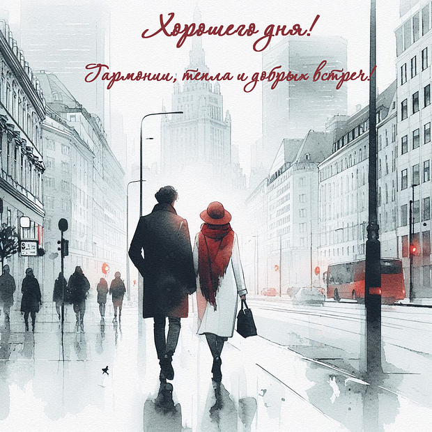 Открытка с теплыми пожеланиями хорошего дня №2049. Открытки. Готовые открытки хорошего дня.