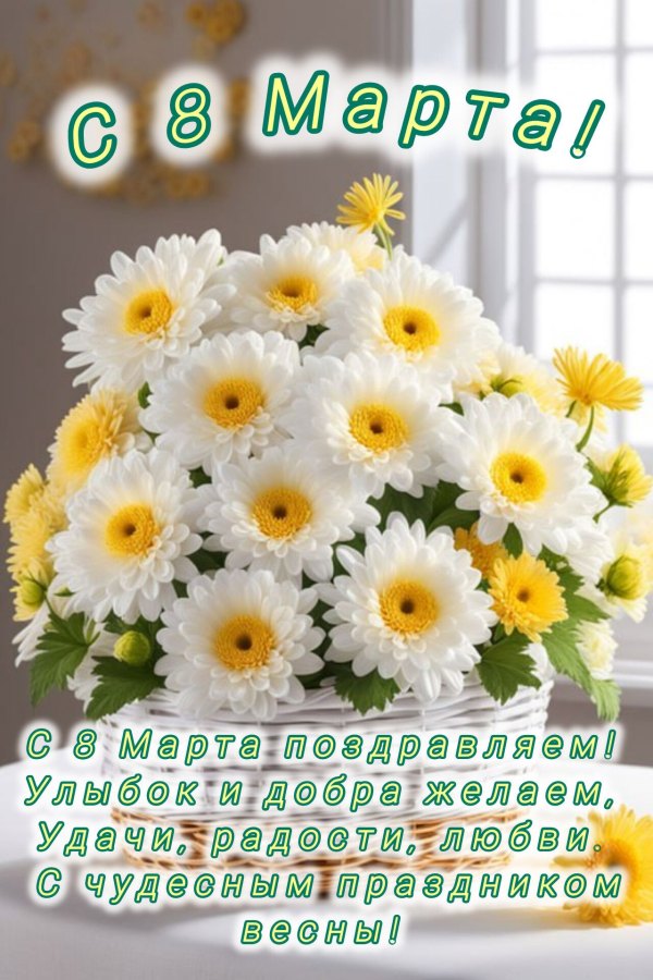 Поздравление открытка восьмое марта Красивые открытки С 8 марта №793. Открытки. Готовые открытки с 8 марта.